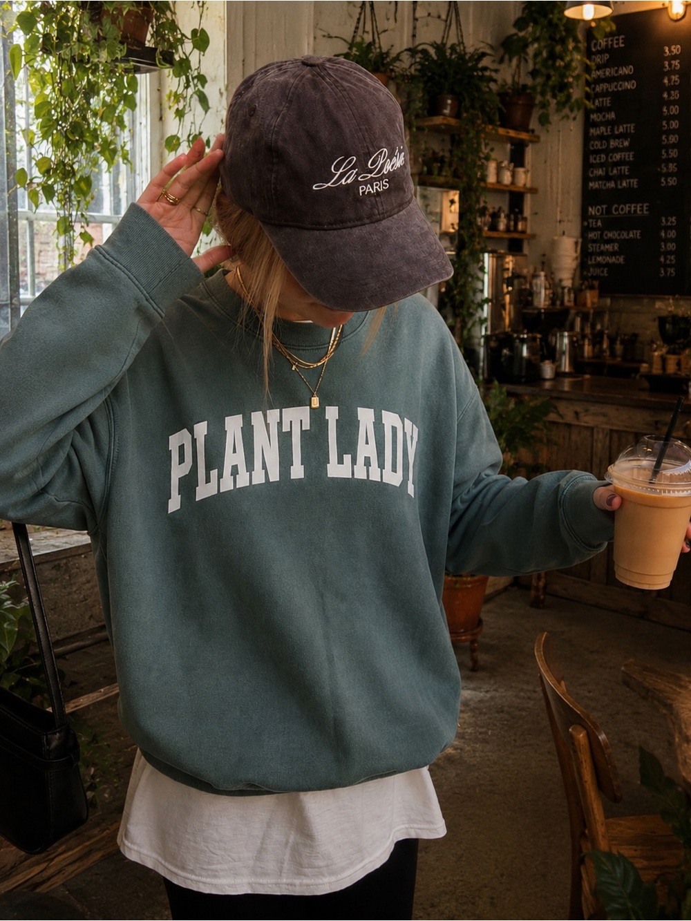 Green 'Plant Lady' Sweatshirt